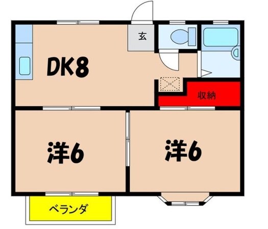 コーポシナノＡ棟の物件間取画像